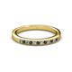 2 - Janice 1.70 mm Black and White Diamond 13 Stone Wedding Band 