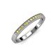 3 - Janice 1.70 mm Yellow Sapphire and Diamond 13 Stone Wedding Band 