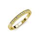 3 - Janice 1.70 mm Yellow Sapphire and Diamond 13 Stone Wedding Band 