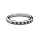 2 - Janice 1.70 mm Blue Sapphire and Diamond 13 Stone Wedding Band 