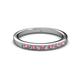 2 - Janice 1.70 mm Pink Tourmaline and Diamond 13 Stone Wedding Band 