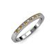 3 - Janice 1.70 mm Citrine and Diamond 13 Stone Wedding Band 