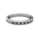 2 - Janice 1.70 mm Black and White Diamond 13 Stone Wedding Band 