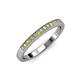 3 - Janice 1.70 mm Yellow and White Diamond 13 Stone Wedding Band 