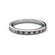 2 - Janice 1.70 mm Smoky Quartz and Diamond 13 Stone Wedding Band 