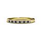 1 - Janice 1.70 mm Blue Sapphire and Diamond 13 Stone Wedding Band 