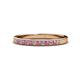 1 - Janice 1.70 mm Pink Sapphire and Diamond 13 Stone Wedding Band 