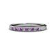 1 - Janice 1.70 mm Amethyst and Diamond 13 Stone Wedding Band 