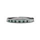 1 - Janice 1.70 mm Emerald and Diamond 13 Stone Wedding Band 