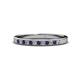 1 - Janice 1.70 mm Blue Sapphire and Diamond 13 Stone Wedding Band 