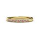 1 - Janice 1.70 mm Pink Tourmaline and Diamond 13 Stone Wedding Band 