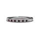 1 - Janice 1.70 mm Red Garnet and Diamond 13 Stone Wedding Band 