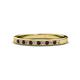 1 - Janice 1.70 mm Red Garnet and Diamond 13 Stone Wedding Band 