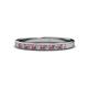 1 - Janice 1.70 mm Rhodolite Garnet and Diamond 13 Stone Wedding Band 