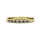 1 - Janice 1.70 mm Black and White Diamond 13 Stone Wedding Band 