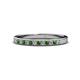 1 - Janice 1.70 mm Green Garnet and Diamond 13 Stone Wedding Band 