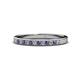 1 - Janice 1.70 mm Iolite and Diamond 13 Stone Wedding Band 