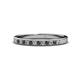 1 - Janice 1.70 mm Black and White Diamond 13 Stone Wedding Band 