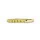 1 - Abila 0.70 ctw (2.50 mm) Princess Cut Yellow Diamond 7 Stone Wedding Band 