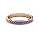2 - Janice 2.00 mm Round Iolite 13 Stone Wedding Band 