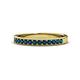 1 - Janice 2.00 mm Round Blue Diamond 13 Stone Wedding Band 