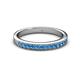 2 - Janice 2.00 mm Round Blue Topaz 13 Stone Wedding Band 