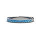 1 - Janice 2.00 mm Round Blue Topaz 13 Stone Wedding Band 