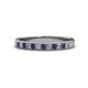 1 - Janice 2.00 mm Round Blue Sapphire and Diamond 13 Stone Wedding Band 