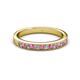 2 - Janice 2.00 mm Round Pink Sapphire and Diamond 13 Stone Wedding Band 