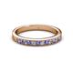 2 - Janice 2.00 mm Round Tanzanite and Diamond 13 Stone Wedding Band 