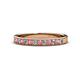 1 - Janice 2.00 mm Round Pink Tourmaline and Diamond 13 Stone Wedding Band 