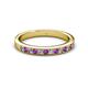 2 - Janice 2.00 mm Round Amethyst and Diamond 13 Stone Wedding Band 