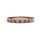 1 - Janice 2.00 mm Round Amethyst and Diamond 13 Stone Wedding Band 