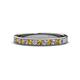 1 - Janice 2.00 mm Round Citrine and Diamond 13 Stone Wedding Band 