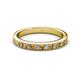 2 - Janice 2.00 mm Round Citrine and Diamond 13 Stone Wedding Band 