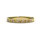 1 - Janice 2.00 mm Round Citrine and Diamond 13 Stone Wedding Band 