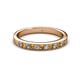 2 - Janice 2.00 mm Round Citrine and Diamond 13 Stone Wedding Band 