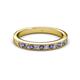 2 - Janice 2.00 mm Round Iolite and Diamond 13 Stone Wedding Band 