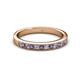 2 - Janice 2.00 mm Round Iolite and Diamond 13 Stone Wedding Band 