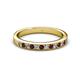 2 - Janice 2.00 mm Round Red Garnet and Diamond 13 Stone Wedding Band 