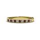 1 - Janice 2.00 mm Round Red Garnet and Diamond 13 Stone Wedding Band 