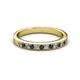 2 - Janice 2.00 mm Round Black and White Diamond 13 Stone Wedding Band 