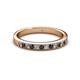 2 - Janice 2.00 mm Round Black and White Diamond 13 Stone Wedding Band 