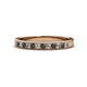 1 - Janice 2.00 mm Round Black and White Diamond 13 Stone Wedding Band 