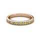 2 - Janice 2.00 mm Round Yellow Sapphire and Diamond 13 Stone Wedding Band 