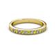 2 - Janice 2.00 mm Round Yellow and White Diamond 13 Stone Wedding Band 