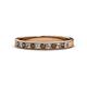 1 - Janice 2.00 mm Round Smoky Quartz and Diamond 13 Stone Wedding Band 