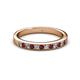 2 - Janice 2.00 mm Round Ruby and Diamond 13 Stone Wedding Band 