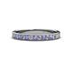 1 - Janice 2.00 mm Round Tanzanite and Diamond 13 Stone Wedding Band 