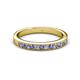 2 - Janice 2.00 mm Round Tanzanite and Diamond 13 Stone Wedding Band 